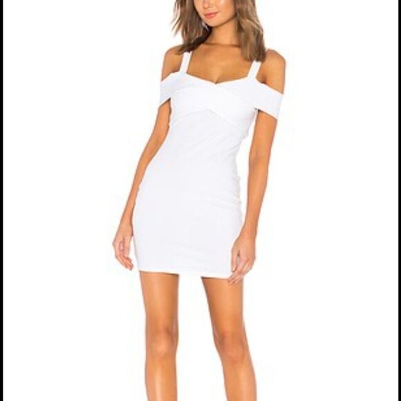 Revolve By the Way White Cold Shoulder Mini Dress XS - Picture 1 of 8